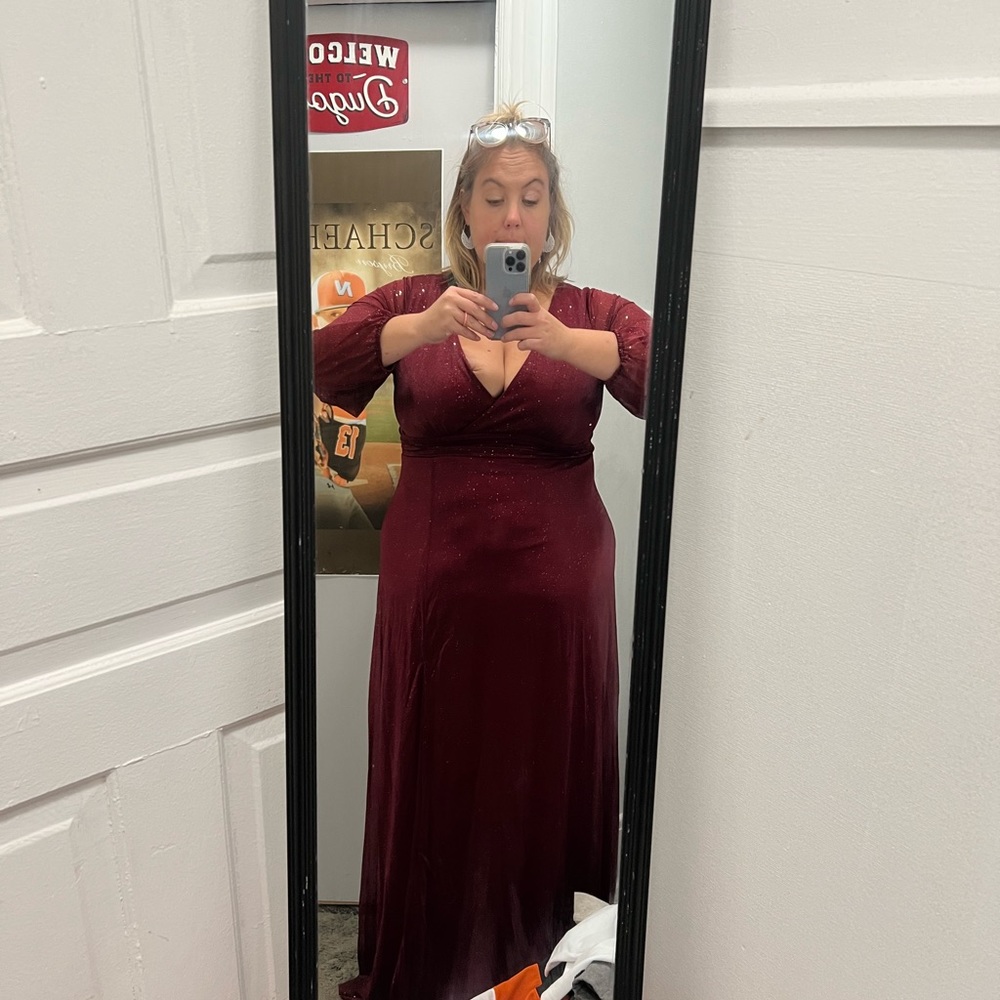 Maroon sparkly dress